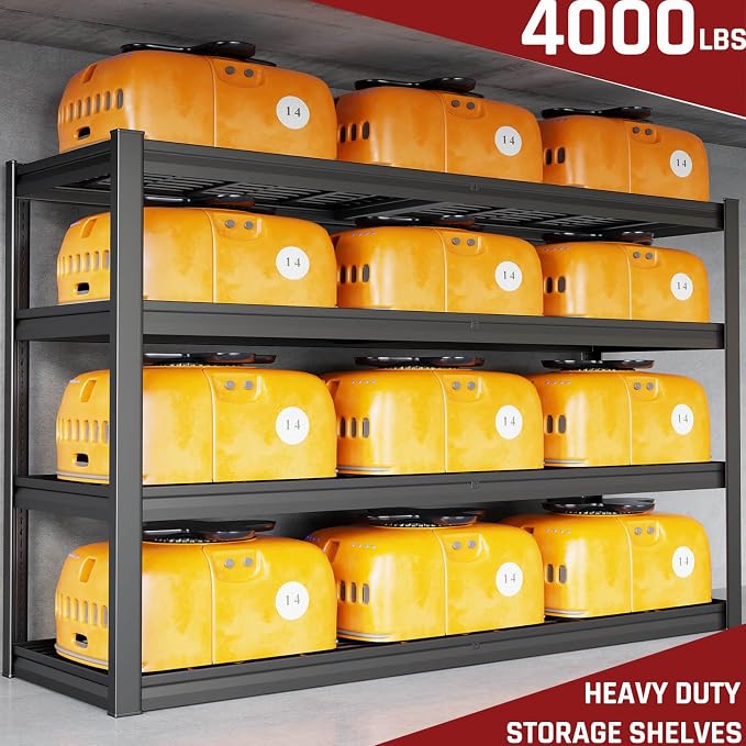 67" Wide Garage Shelving Unit, Heavy Duty Garage Storage Shelves, 3500 LBS - Image 4