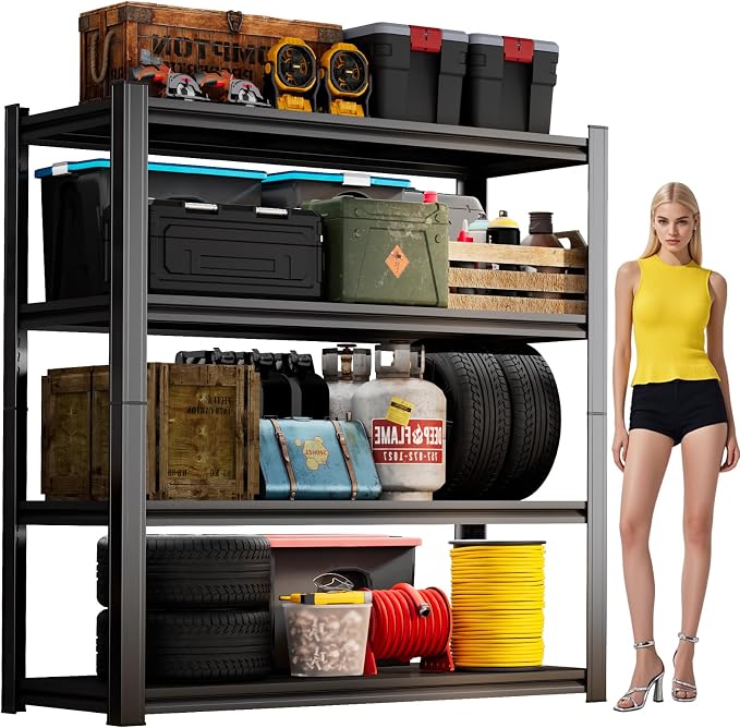 63"H Garage Shelving 2400LBS Capacity Heavy Duty Storage Shelves, Adjustable 4 by ErgoNova