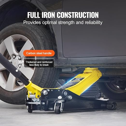 VEVOR Low Profile Floor Jack 2 Ton, Heavy Duty Iron Hydraulic Racing Floor Jack - Image 5