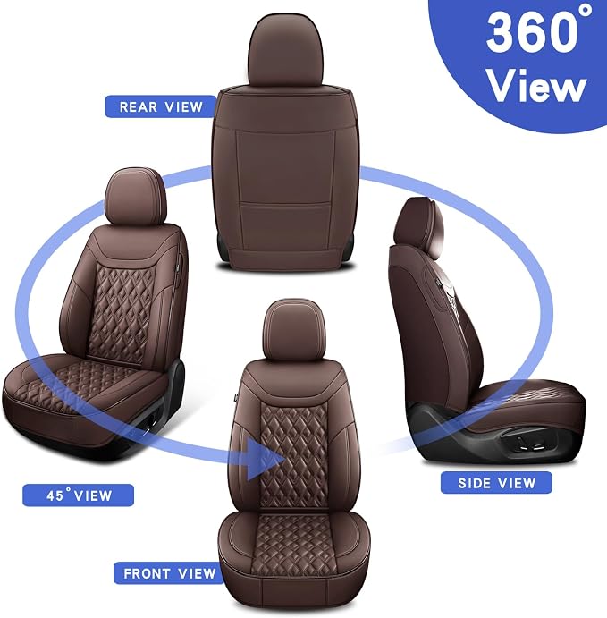Car Seat Covers Full Set, Leather Seat Covers - Image 6
