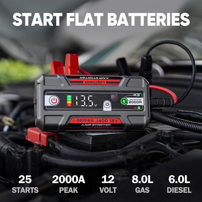 J400 Jump Starter with ConnectMax Tech, 2000A 12V Battery Jumper Starter - Image 3