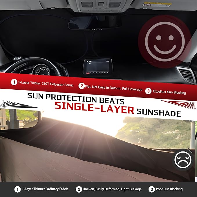 Windshield Sun Shade for 2022-2025 Hyun-dai Tucson Foldable Sun Sunshade for - Image 5