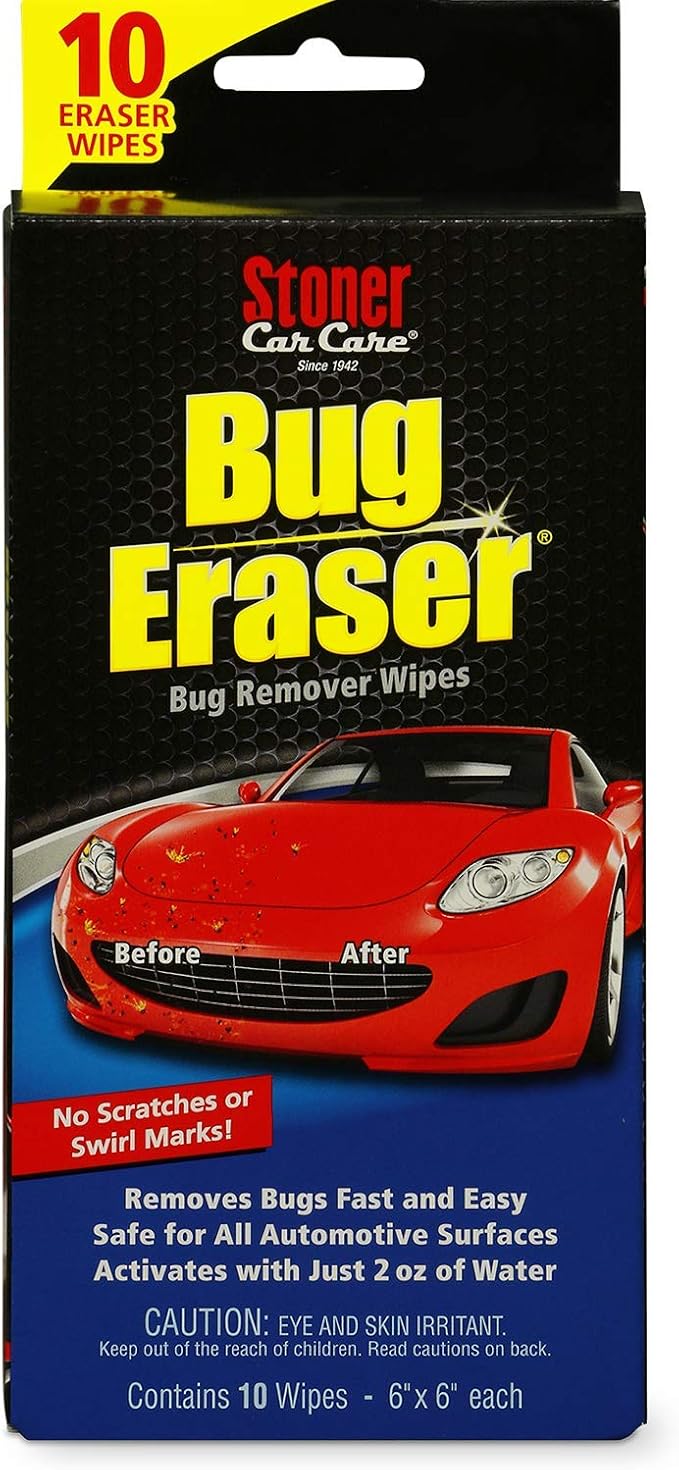 Stoner Car Care 95401 Bug Eraser Car Cleaning Wipes, Removes Bugs Fast and Easy by StonerCarCare