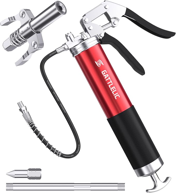 8000 PSI Heavy Duty Grease Gun Kit - 14oz by GATTLELIC