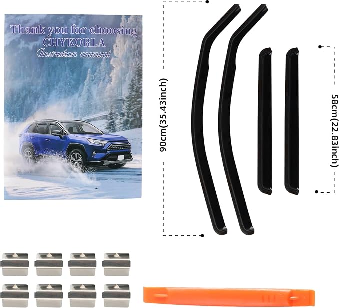 4PCS in-Channel Rain Guards Fit - Image 6