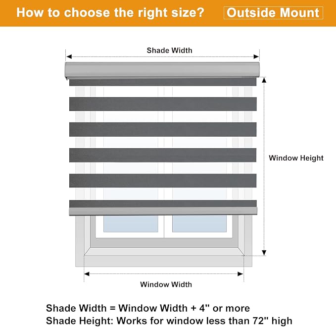 Persilux Cordless Zebra Blinds for Windows Free-Stop Window Shades Dual Layer - Image 8