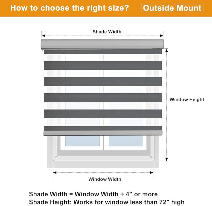 Persilux Cordless Zebra Roller Window Shades Free-Stop Roller Blinds Light - Image 8
