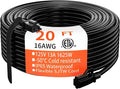 HUANCHAIN Indoor Outdoor Black Extension Cord 20 ft Waterproof, 16/3 Gauge by huanchain