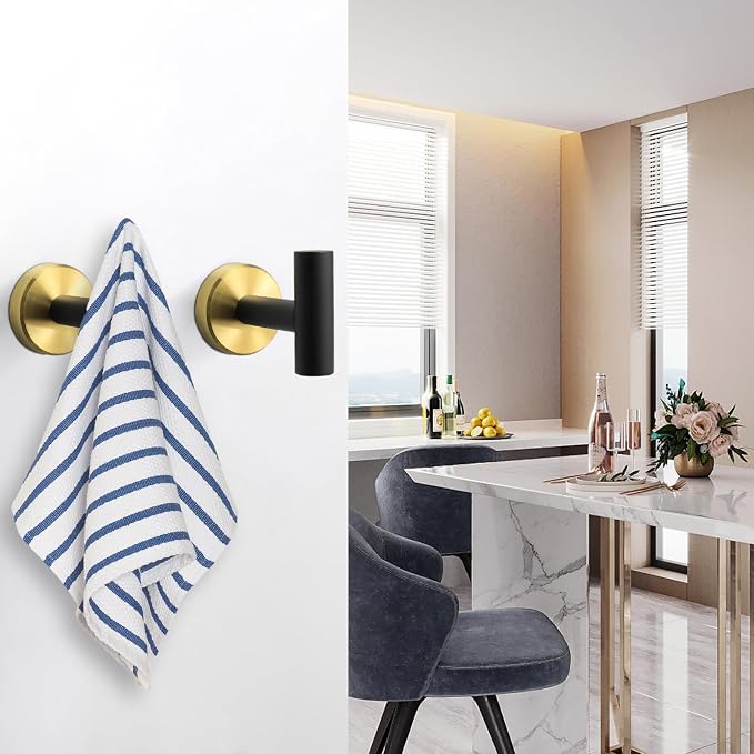 NearMoon Bath Towel Hooks- SUS 304 Stainless Steel Robe Hook Holder, Heavy Duty - Image 8