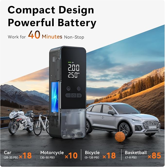 CYCPLUS Tire Inflator Portable Air Compressor - Image 3