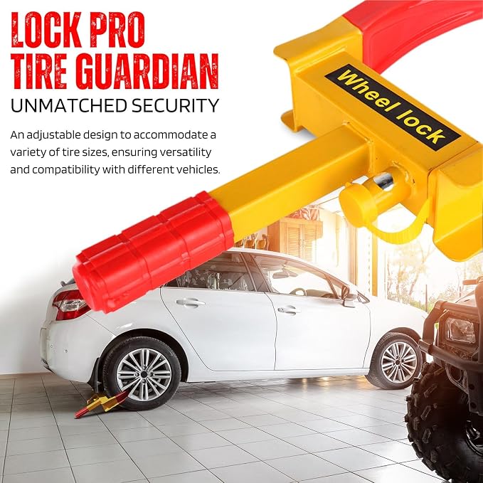 Flexzion Trailer Wheel Lock Anti Theft Wheel Clamp Lock - Image 9