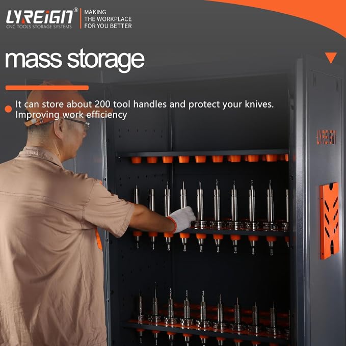 Large Capacity Tool Storage Cabinet, CNC Tool Holder Station Rack - Image 4
