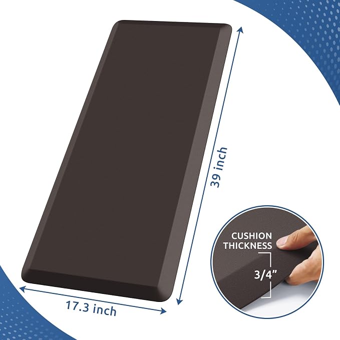 KitchenClouds Kitchen Mat Cushioned Anti Fatigue Kitchen Rug Non Slip Standing - Image 2