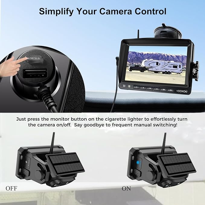 Wireless Magnetic Backup Camera, 9600mAh Battery Powered Rechargeable - Image 3