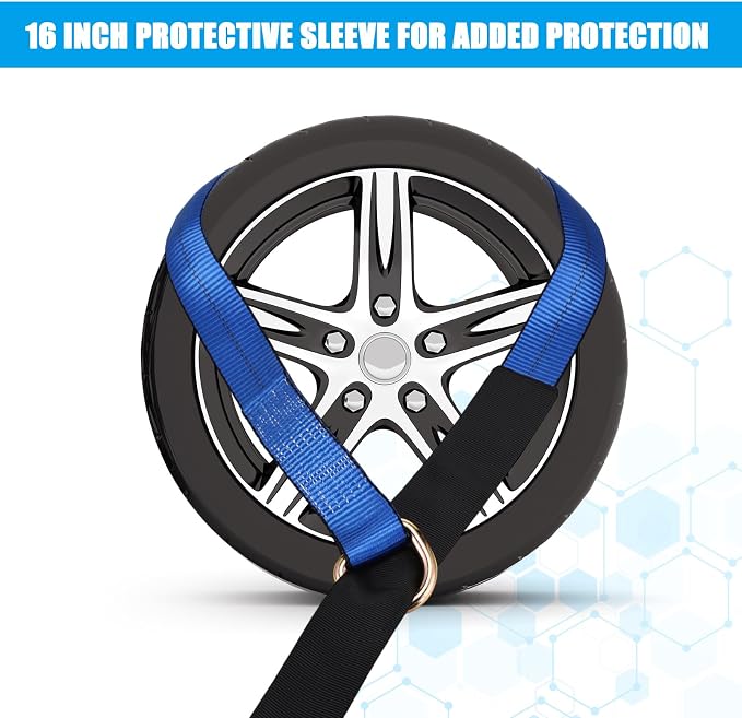 8Pack 2'' X 8ft Tow Truck Straps Lasso Wheel Lift Straps Lasso Tow Strap - Image 3