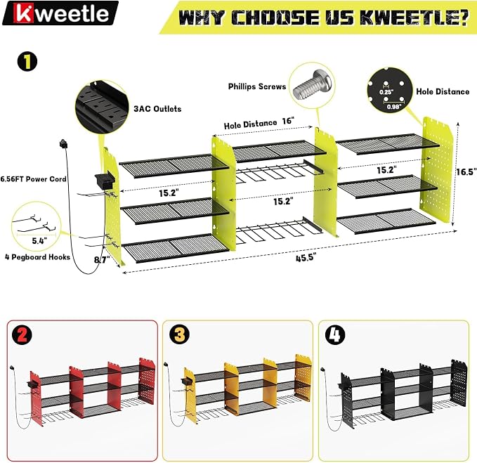 45" Power Tool Organizer Wall Mount - Image 2
