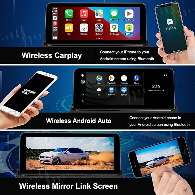 PEMP Linux Vertical Screen E70 E71 CIC Wired and Wireless CarPlay Retrofit - Image 3