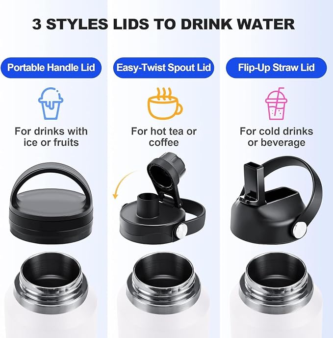 SENDESTAR 40oz Water Bottle Wide Mouth Stainless Steel Vacuum Insulated Double - Image 5
