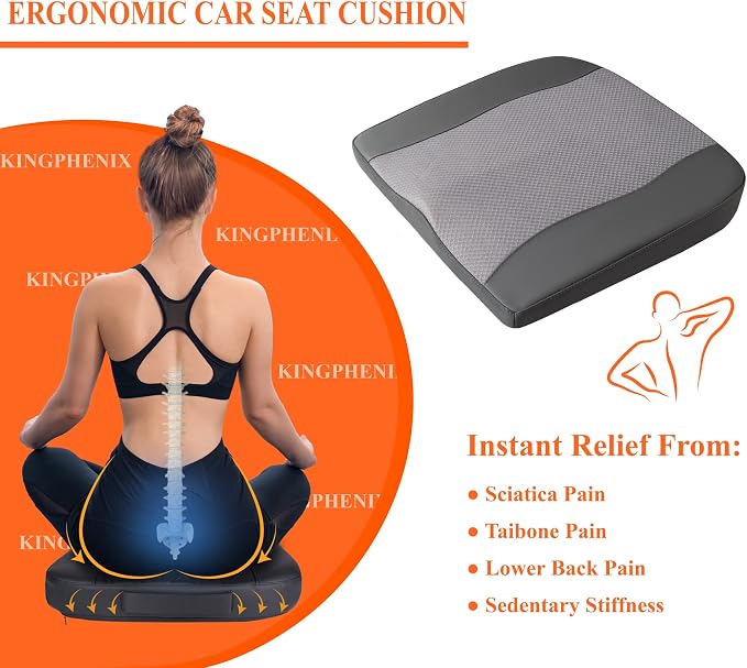Car Seat Cushion, Comfort Memory Foam Car Cushions - Image 3