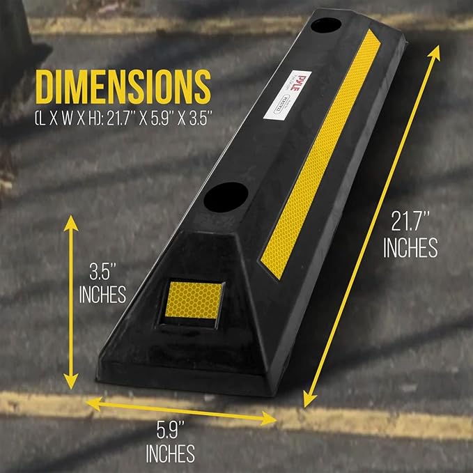 4-Pc Curb Garage Vehicle Floor Stopper - Image 7