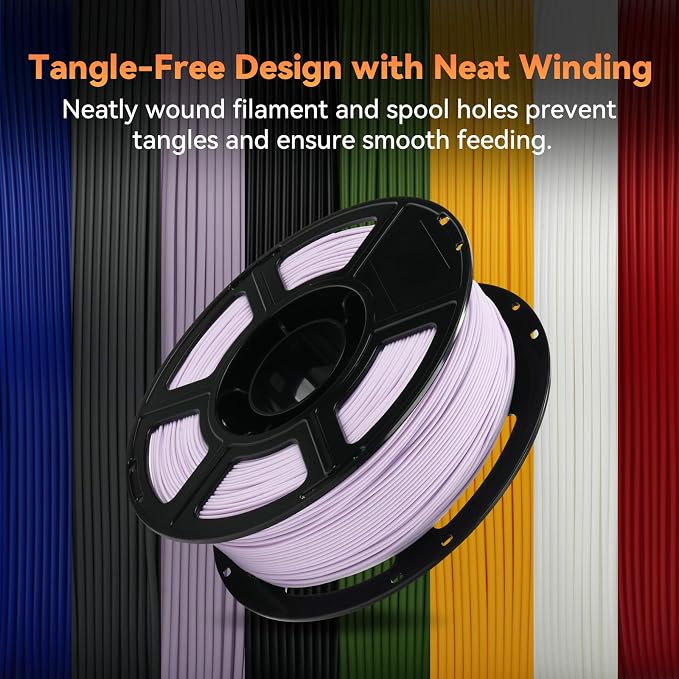 FLASHFORGE PLA Filament 1.75mm +/- 0.02mm, Matte Purple 3D Printer Filament 1kg - Image 6