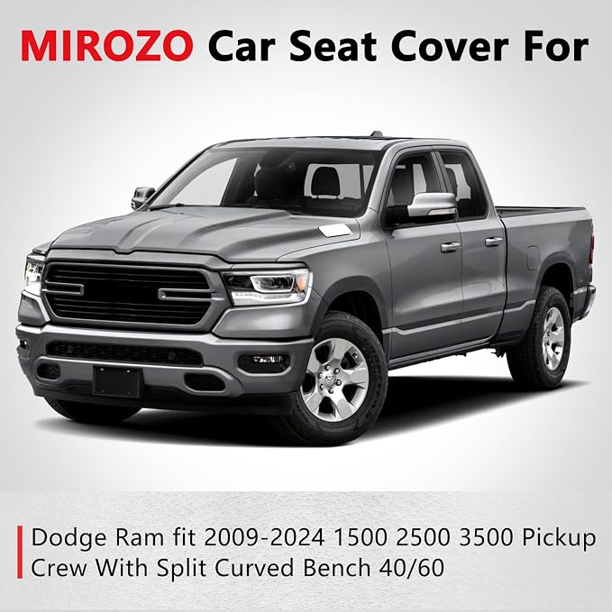 MIROZO Truck Seat Cover for Dodge Ram, Waterproof Ram Seat Cover Compatible - Image 7