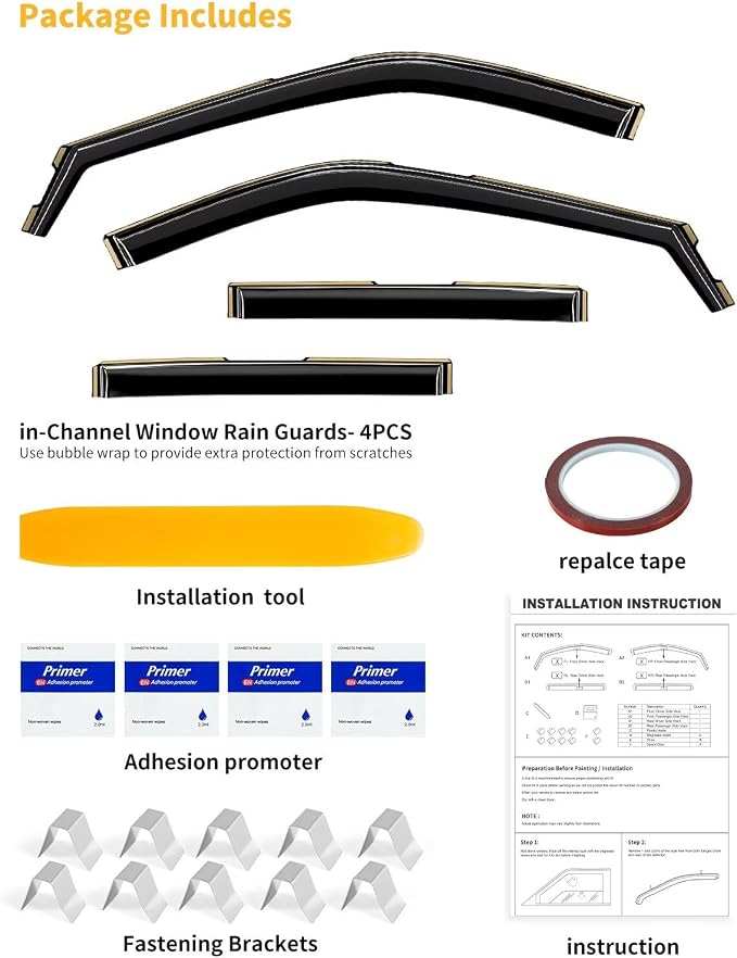 in-Channel Window Rain Guards Fit - Image 9