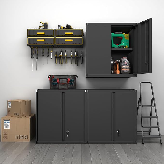 GREATMEET Metal Wall Cabinet, Wall Mounted Cabinet - Image 6