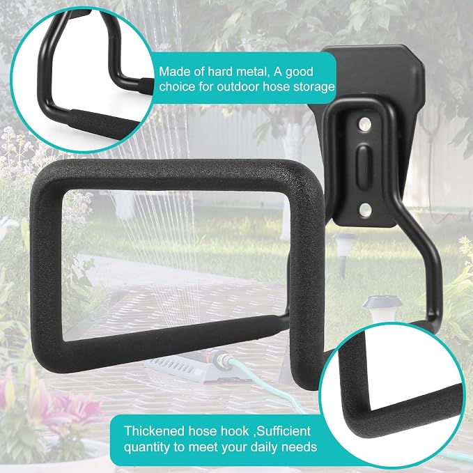3PCS Metal Garden Hose Hook Heavy Duty Water Hose Hook Wall Mounted Garage Hook - Image 7