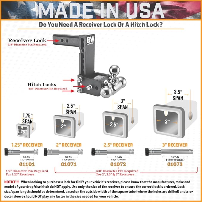 61071 | Receiver Lock for 2" Receiver - Image 4