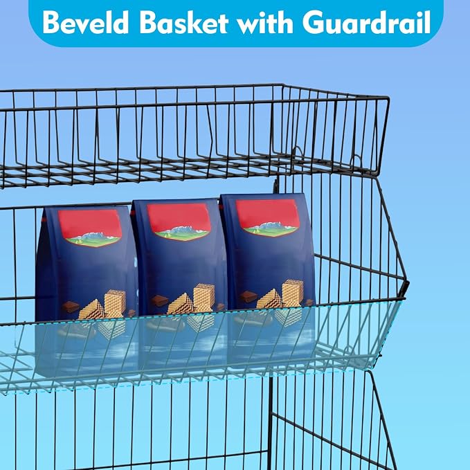 Retail Display Rack 5-Tier Market Merchandise Display Shelf Fruit Storage Shelf - Image 4