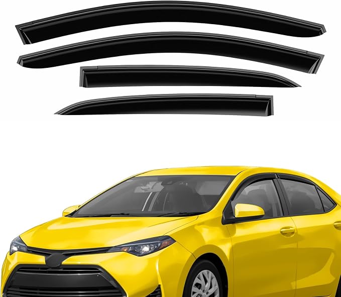 Extra Durable Window Deflectors Tape-On Window Visors Rain Guards Fit by AEROGUYSCustomfitrainguard