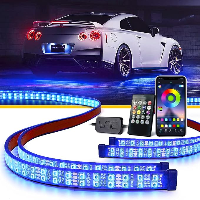 LUMENIX Double Row RGB LED Car Underglow Lights Kit, w/Dynamic Music & DIY Mode by LUMENIX