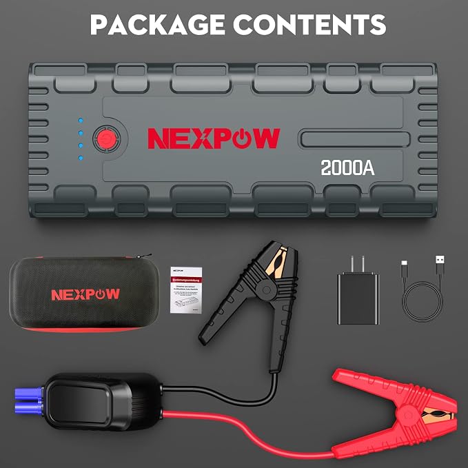 NEXPOW 2000A Peak Car Battery Jump Starter - Image 7