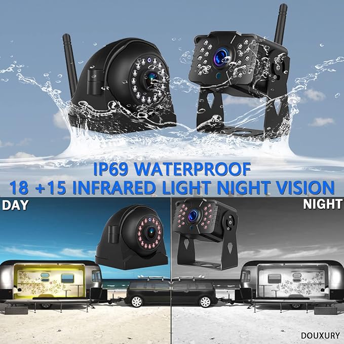 Wireless Backup Camera for RV Truck Trailer Camper Bus 5th Wheel 3 Rear/Side - Image 7
