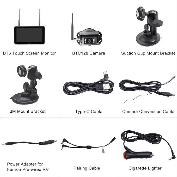 Haloview Byte Tango BT6 Touch RV Backup Camera Wireless 2.4G Digita FHD 1080P - Image 9