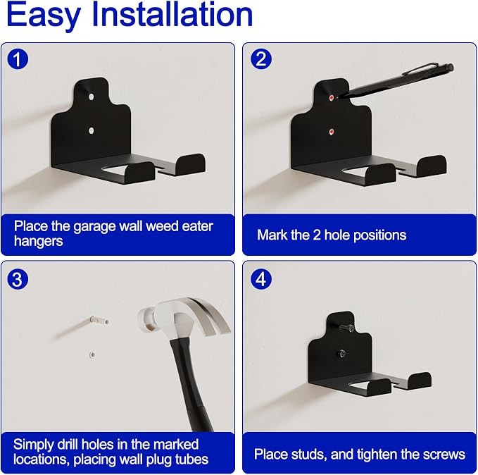 Weed Eater Rack Garage Wall Organizer, Weedeater Hanger Wall Mount - Image 7