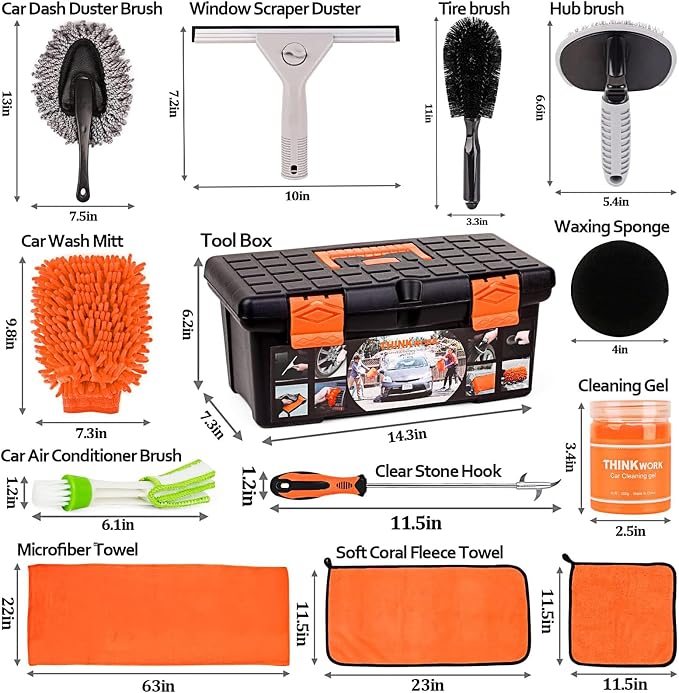 THINKWORK Car Cleaning Kit, Car Washing Kits - Image 2