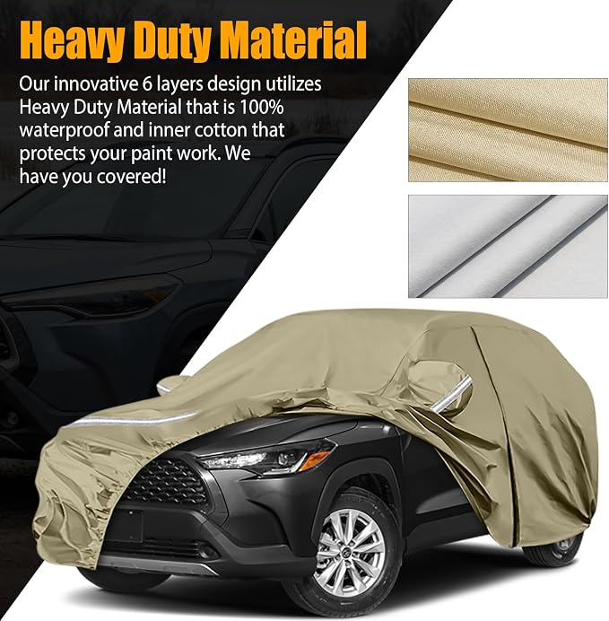Waterproof Car Covers Replace for 2019-2025 Toyota Corolla Cross, Windproof - Image 3