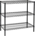 Omega 12" Deep x 48" Wide x 36" High 3 Tier Black Starter Shelving Unit by OmegaProductsCorporation