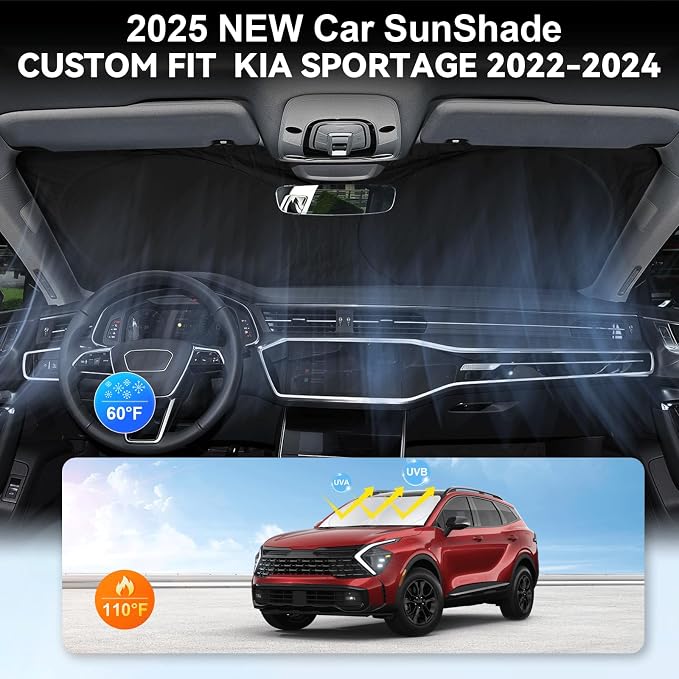 Custom Fit Sportage Windshield Sunshade - Image 4