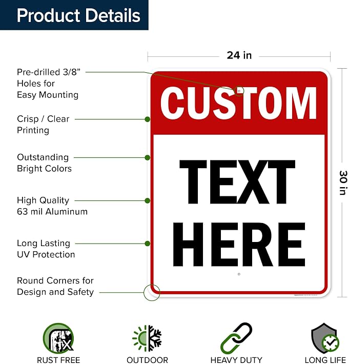 Custom Sign, Custom Sign for Business, Indoor/Outdoor use. 24x30 Inches - Image 6