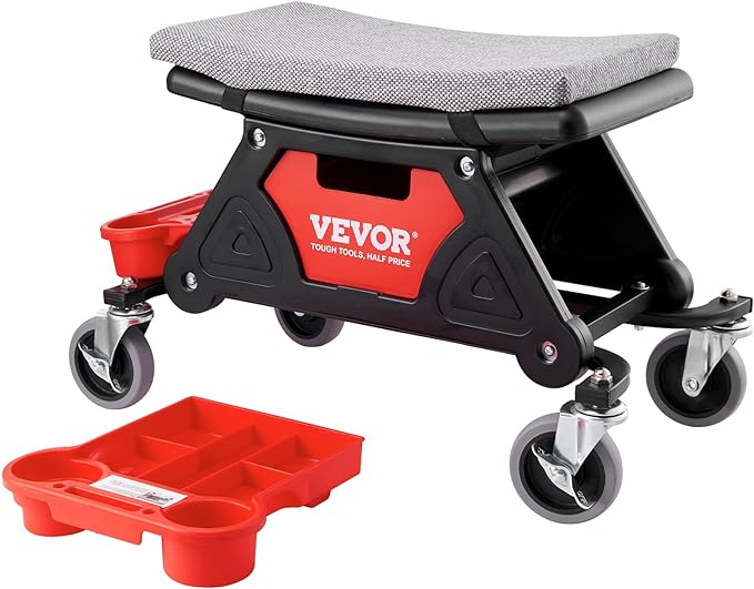 VEVOR Mechanic Stool 300 LBS Capacity Garage Stool Gift by VEVOR
