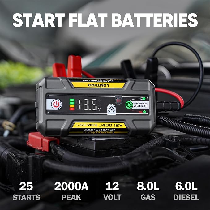 J400 Jump Starter with ConnectMax Tech, 2000A 12V Battery Jumper Starter - Image 3
