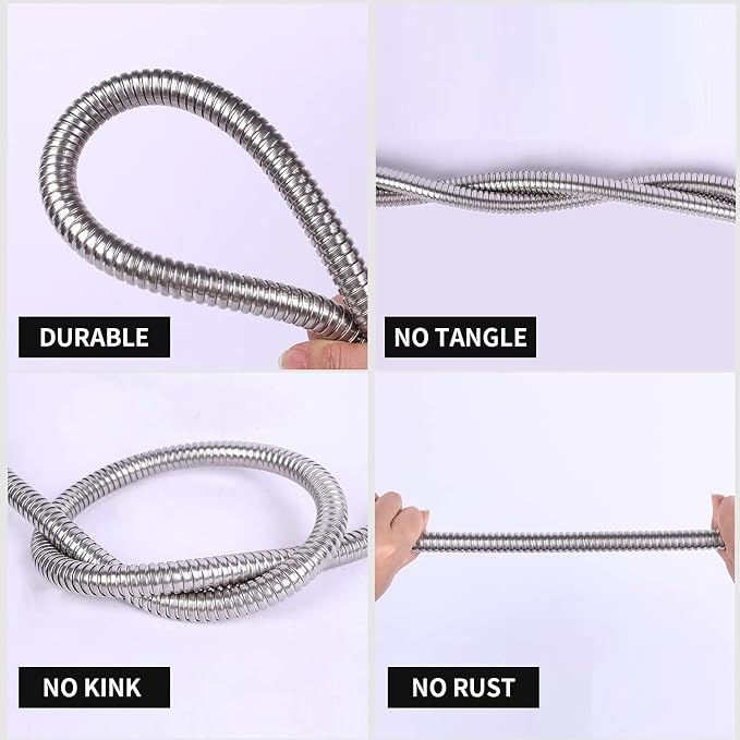 Metal Short Garden Hose 2 ft, Flexible Stainless Steel Garden Hose 2 ft - Image 3