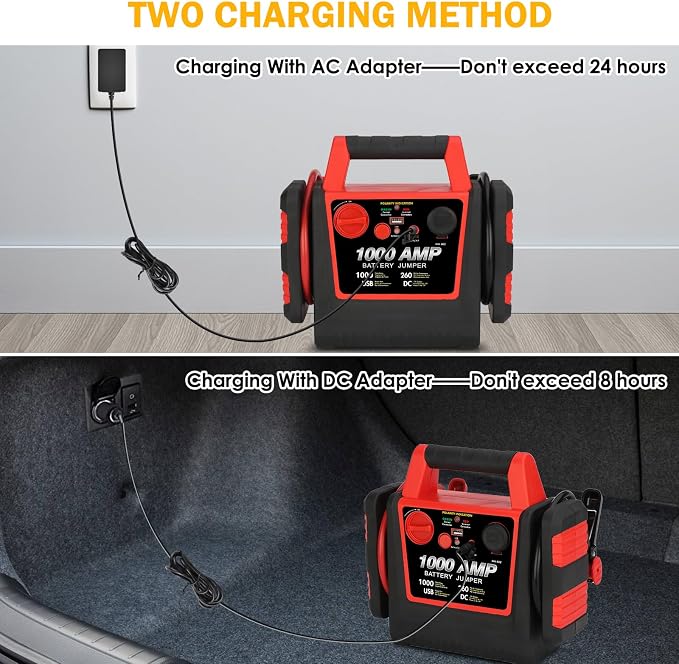 Car Battery Jump Starter-1000Amp 12V Lead-Acid Battery Jump Box - Image 5
