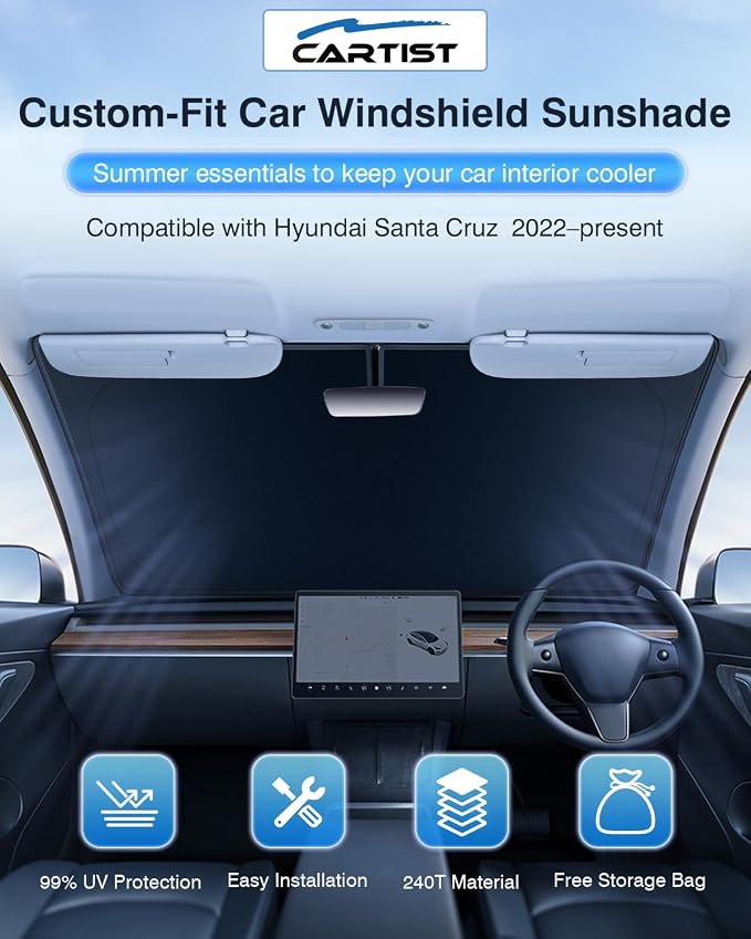 Cartist 5-Layer Windshield Sun Shade Fits - Image 2