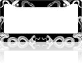 Black and White Snake Crawling License Plate Frame Gothic License Plate Holder by TINALUIN