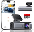 4K Dash Cam Front, Built-in 5G WiFi, 64GB Card Included, Dash Camera by galphi