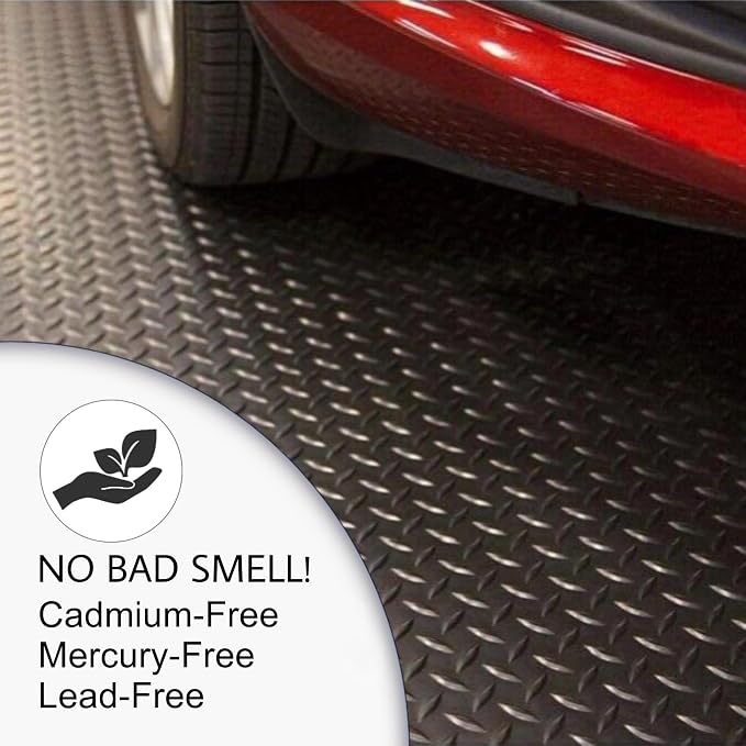 SEAL 4 x 15 Ft Premium Garage Floor Mat, Solid 2.8mm Thickened Black Commercial - Image 5
